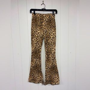 Urban Outfitters Leopard Stretch Flare Pants